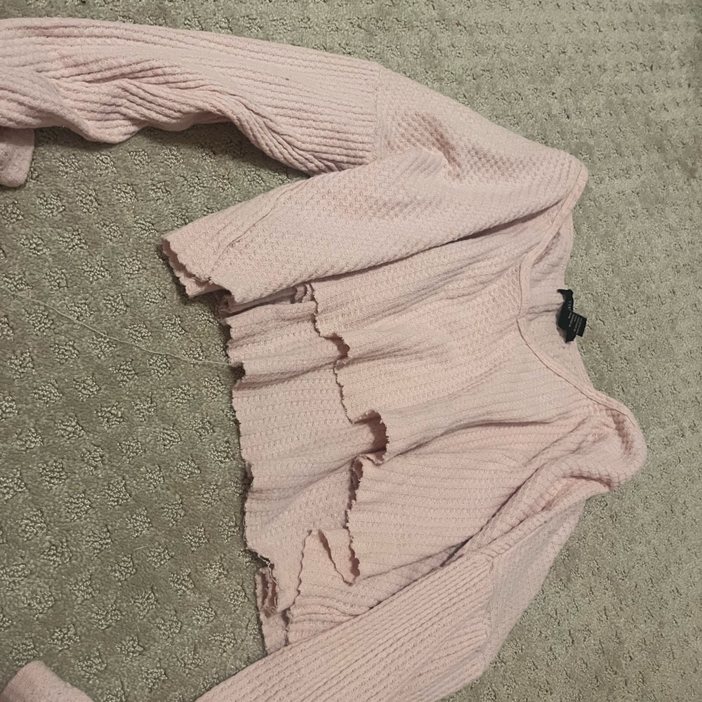 Pink cropped top